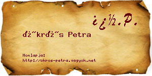 Ökrös Petra névjegykártya