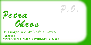 petra okros business card